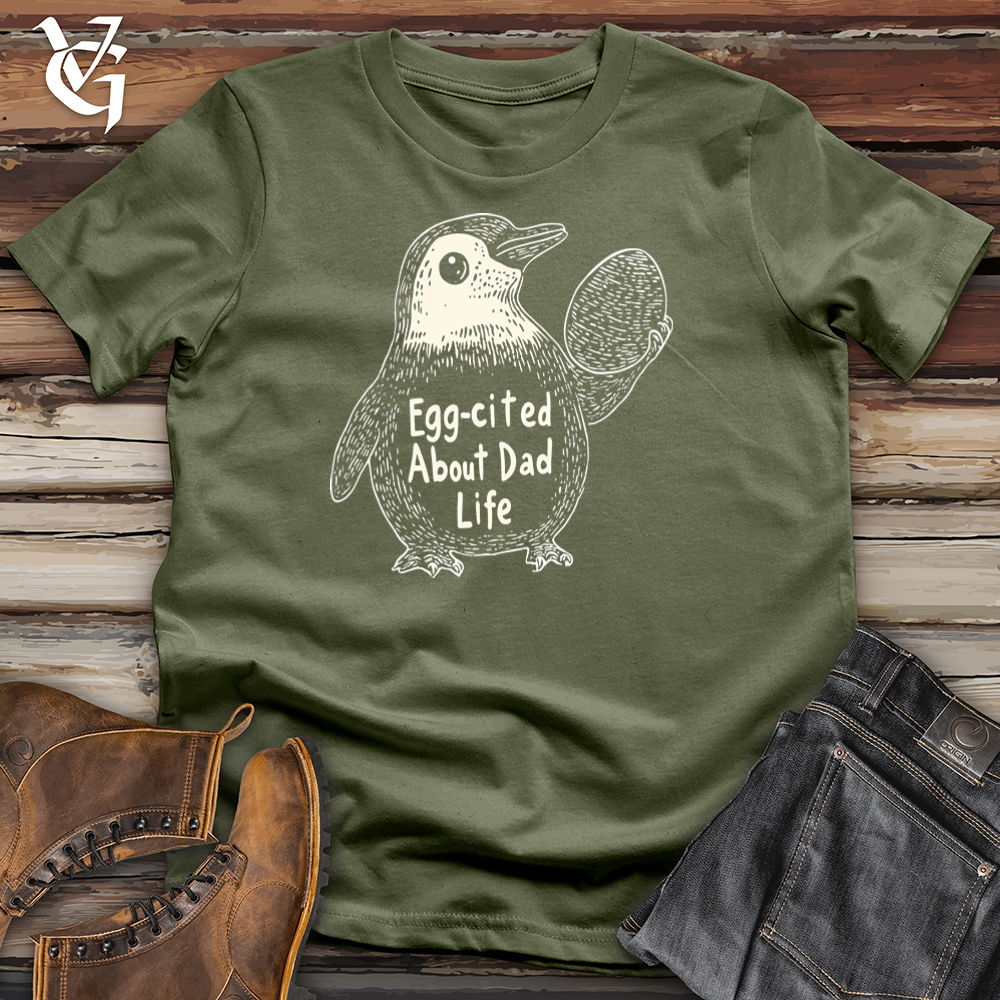Viking Goods Egg-Cited About Dad Life Softstyle Tee Military Green / S