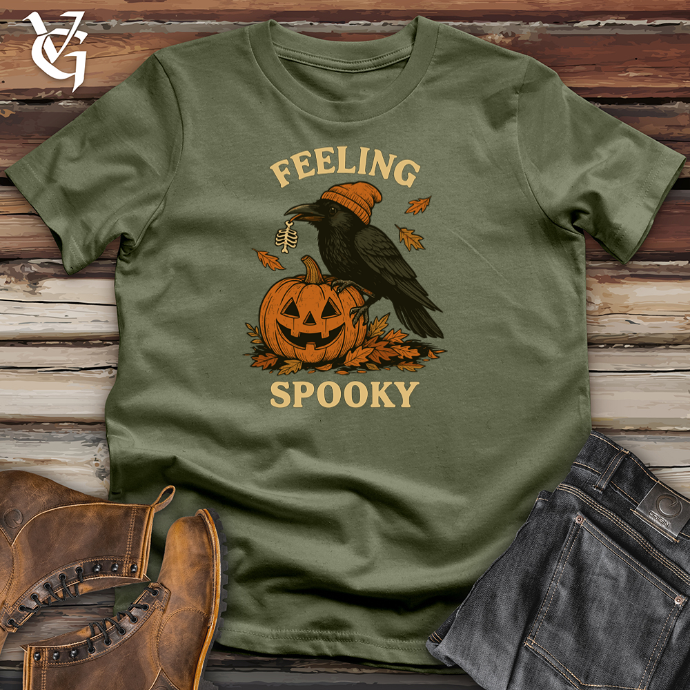 Viking Goods Feeling Spooky Raven Softstyle Tee Military Green / S