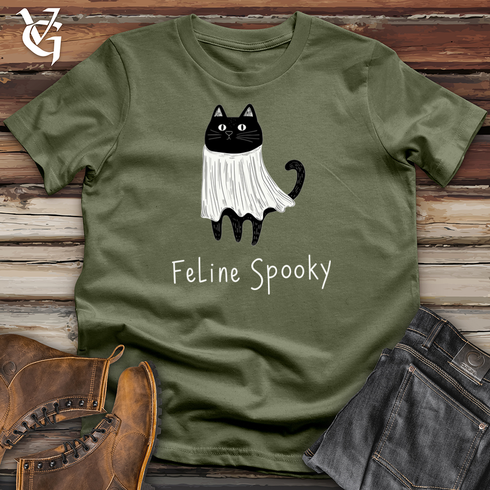 Viking Goods Feline Spooky Softstyle Tee Military Green / S