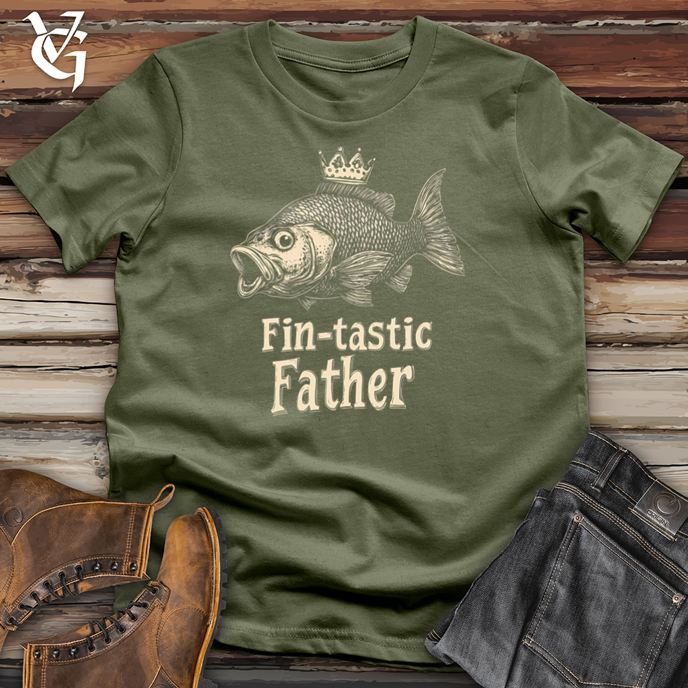 Viking Goods Fin Tastic Father Softstyle Tee Military Green / S