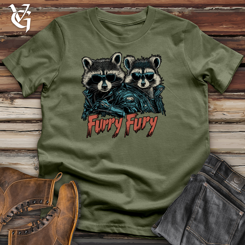 Viking Goods Furry Fury Softstyle Tee Military Green / S
