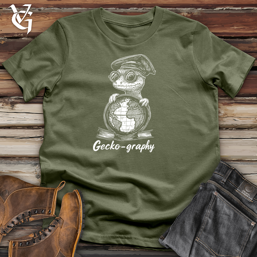 Viking Goods Geckography Softstyle Tee Military Green / S