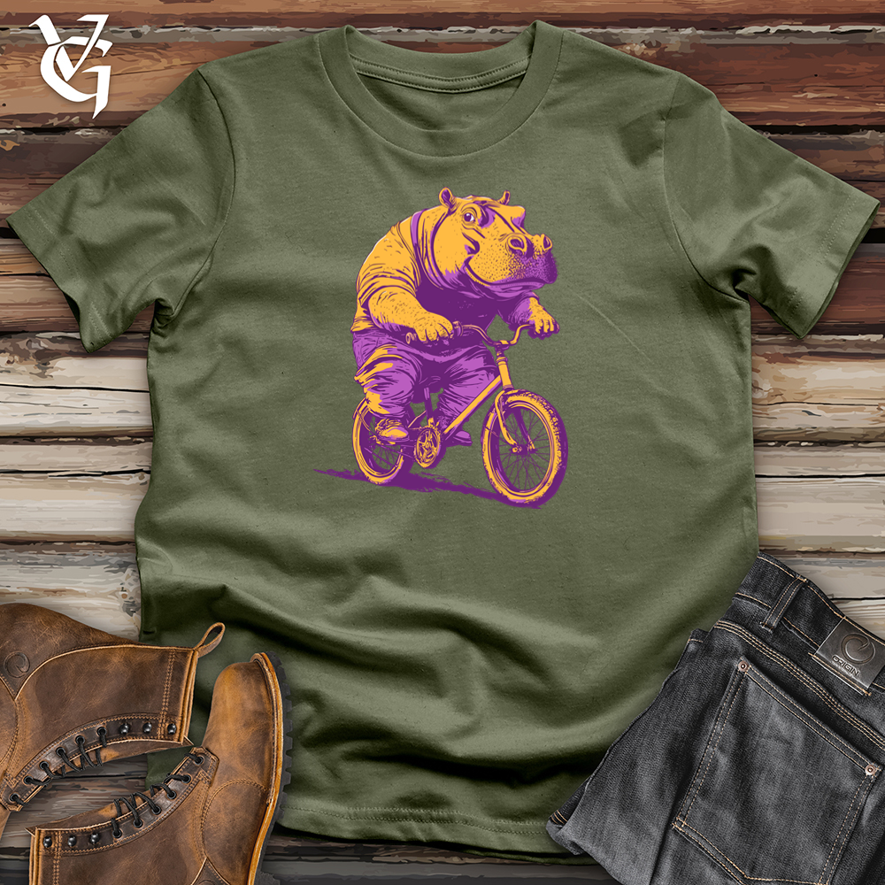 Viking Goods Hippo Bike Ride Softstyle Tee Military Green / S