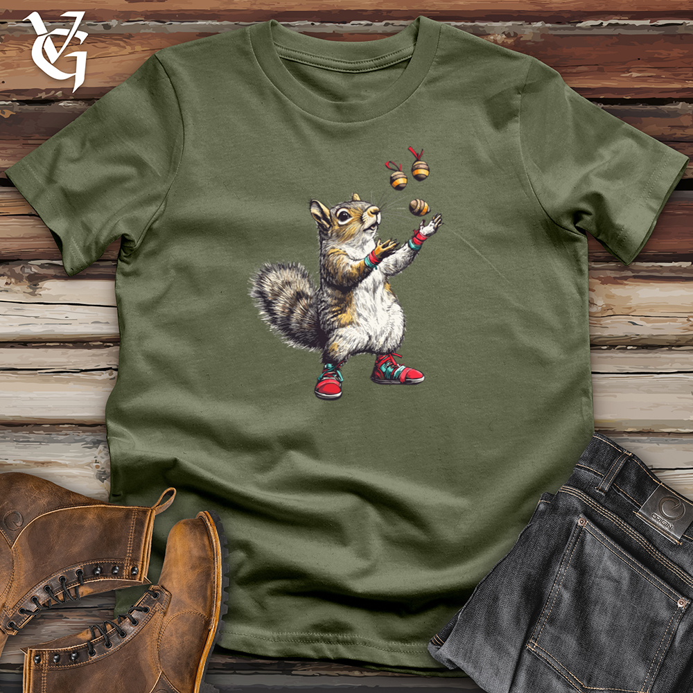 Viking Goods Juggling Squirrel  Softstyle Tee Military Green / S
