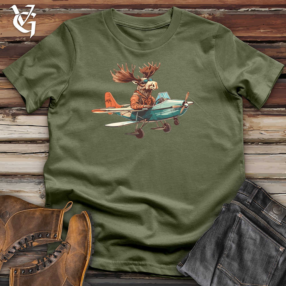 Viking Goods Maverick Moose Softstyle Tee Military Green / S