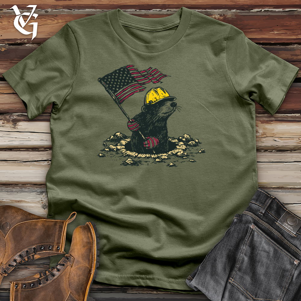 Viking Goods Mole Tunnel Patriot Softstyle Tee Military Green / S
