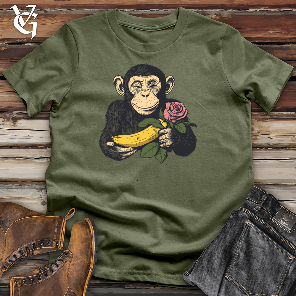 Viking Goods Monkey Valentine Softstyle Tee Military Green / S