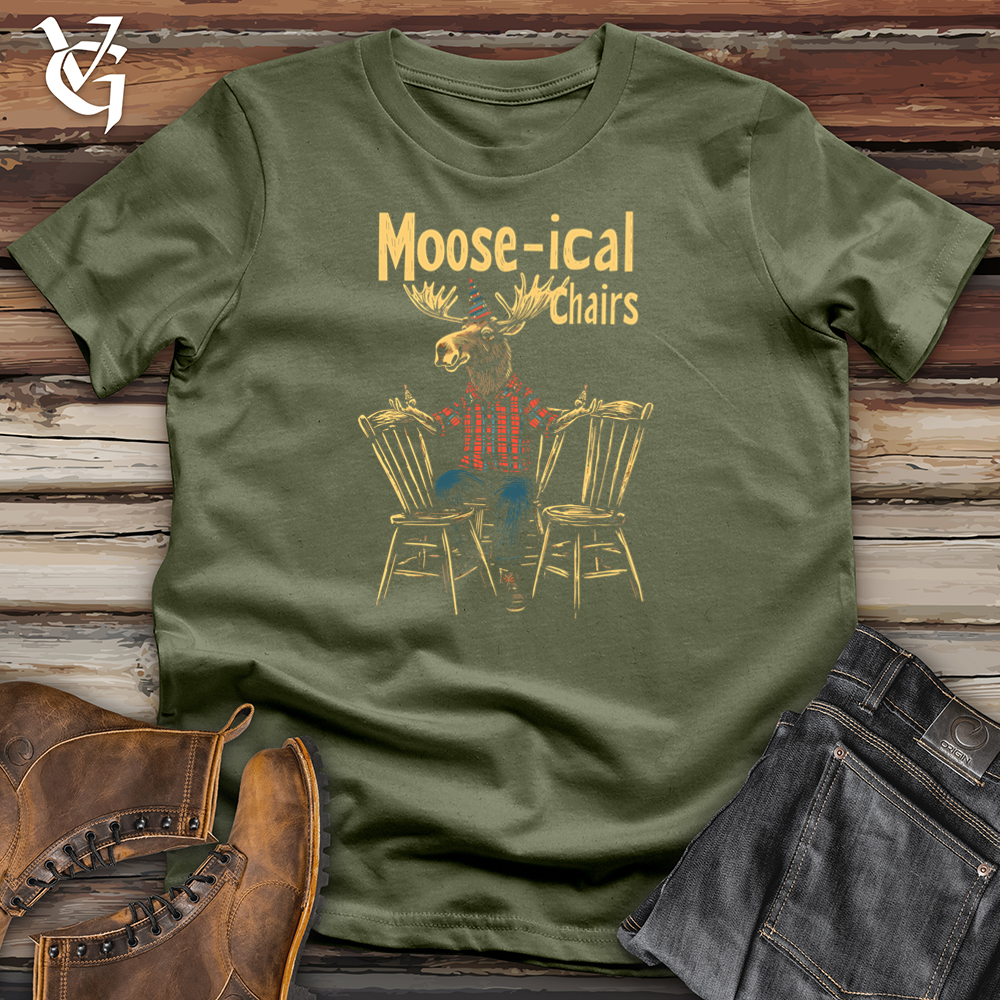 Viking Goods Moose-ical Chairs Softstyle Tee Military Green / S