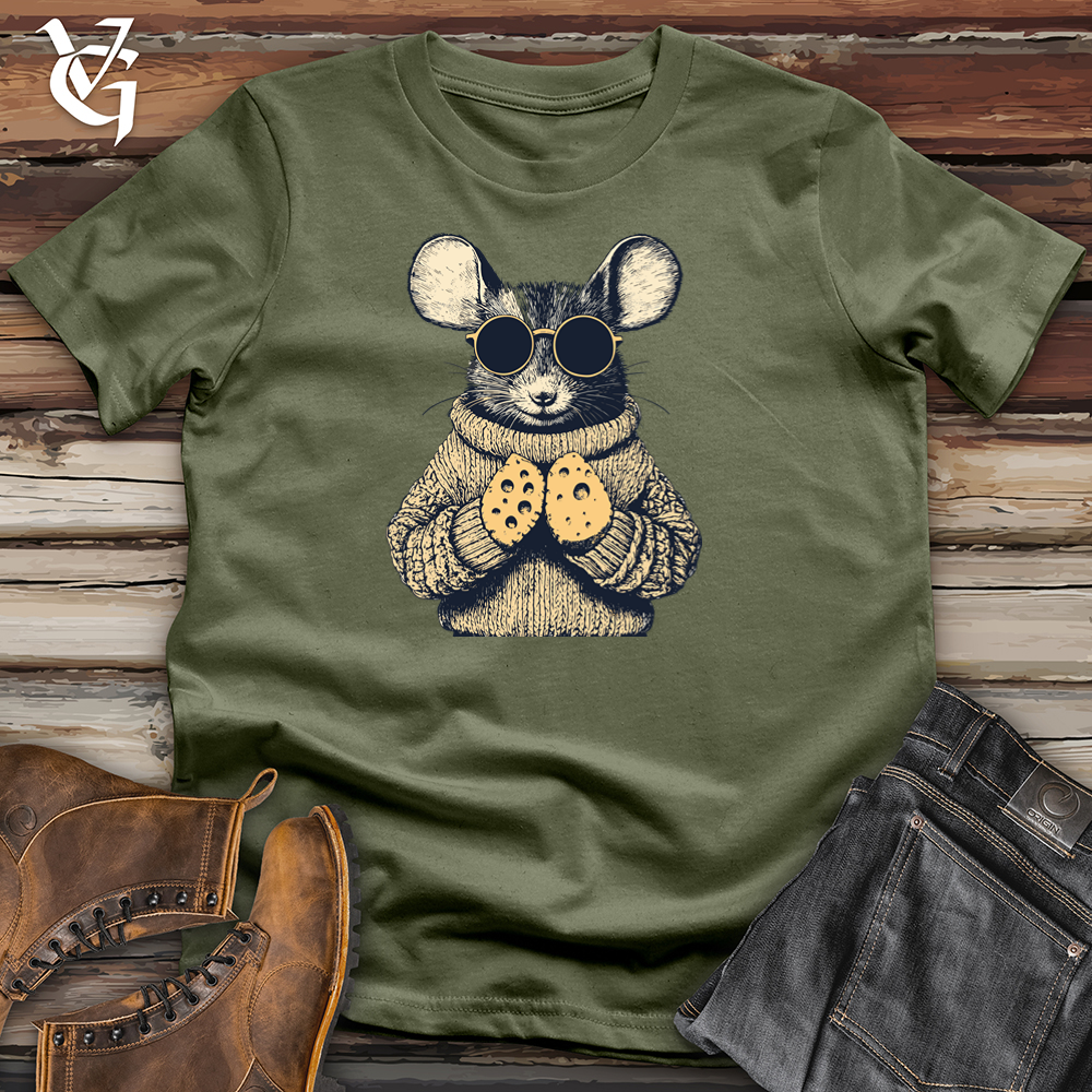 Viking Goods Mouse Cheese Hands Softstyle Tee Military Green / S