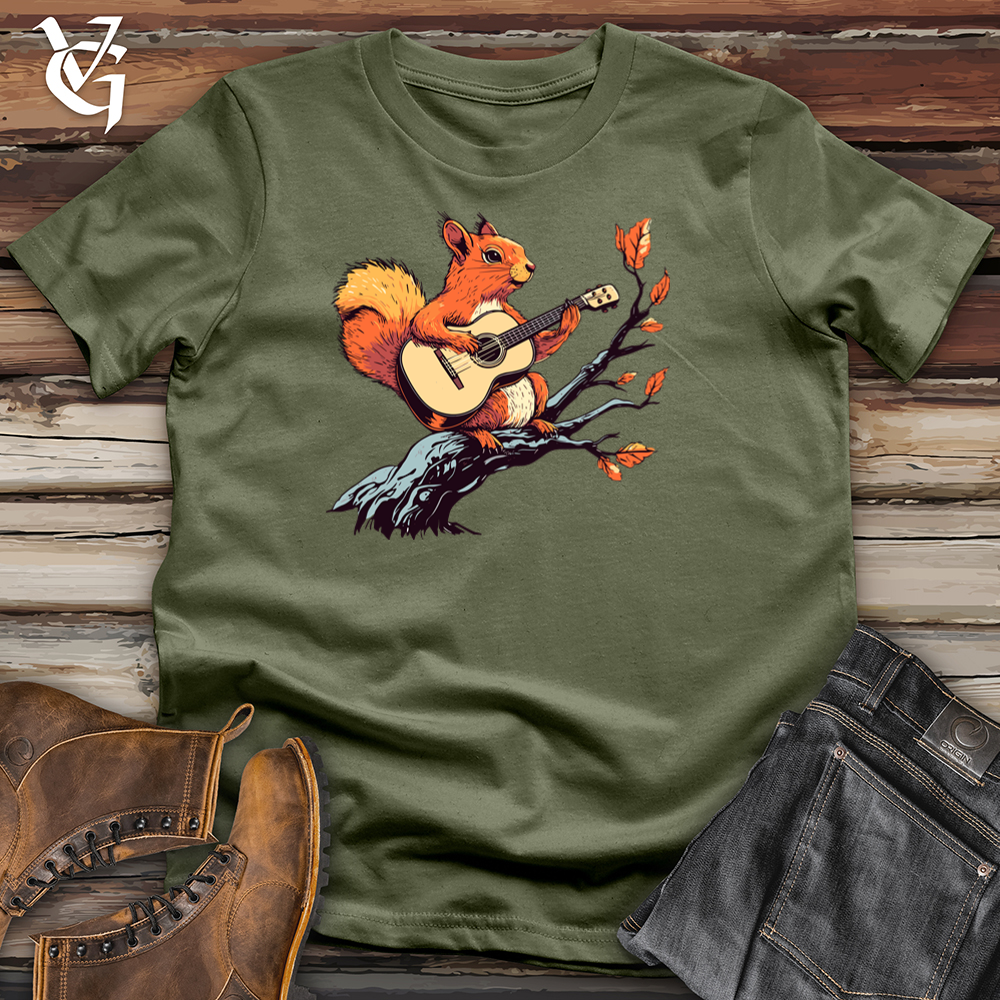 Viking Goods Musician Squirrel Softstyle Tee Military Green / S