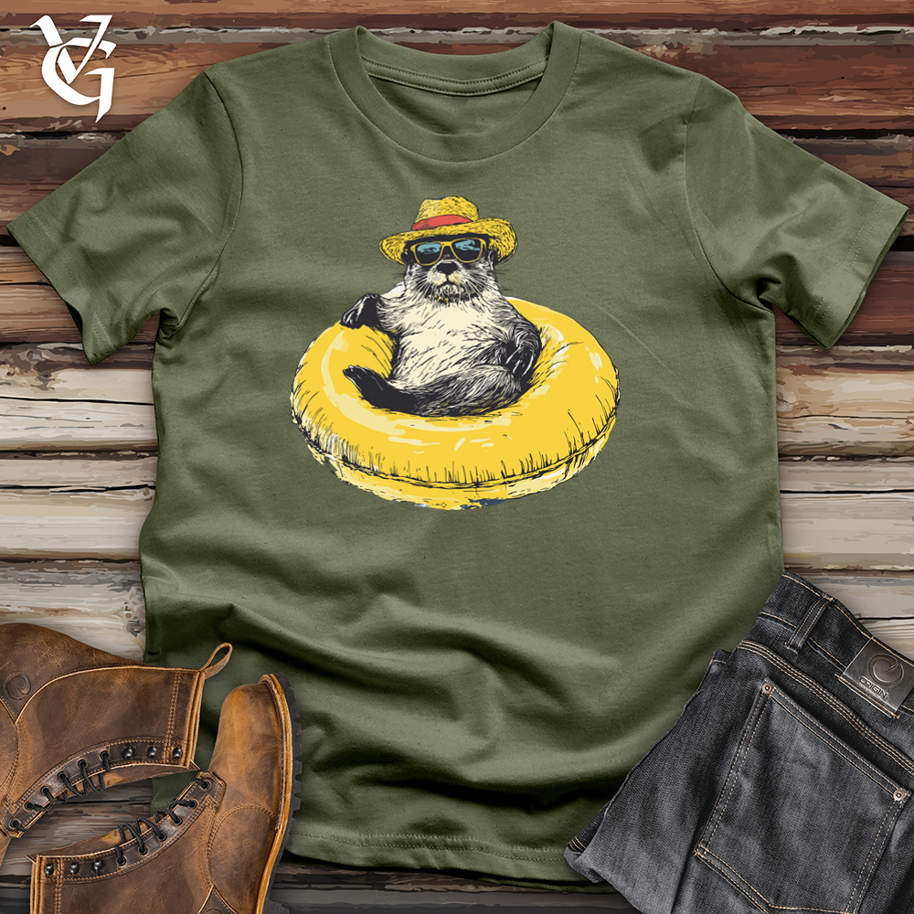 Viking Goods Otter Float Softstyle Tee Military Green / S