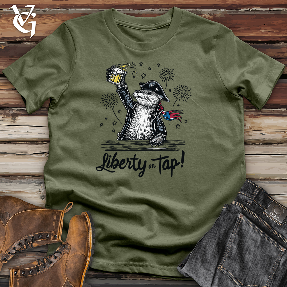 Viking Goods Otter Liberty On Tap Softstyle Tee Military Green / S