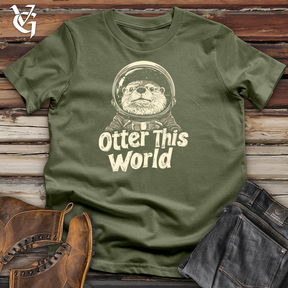 Viking Goods Otter This World Softstyle Tee Military Green / S