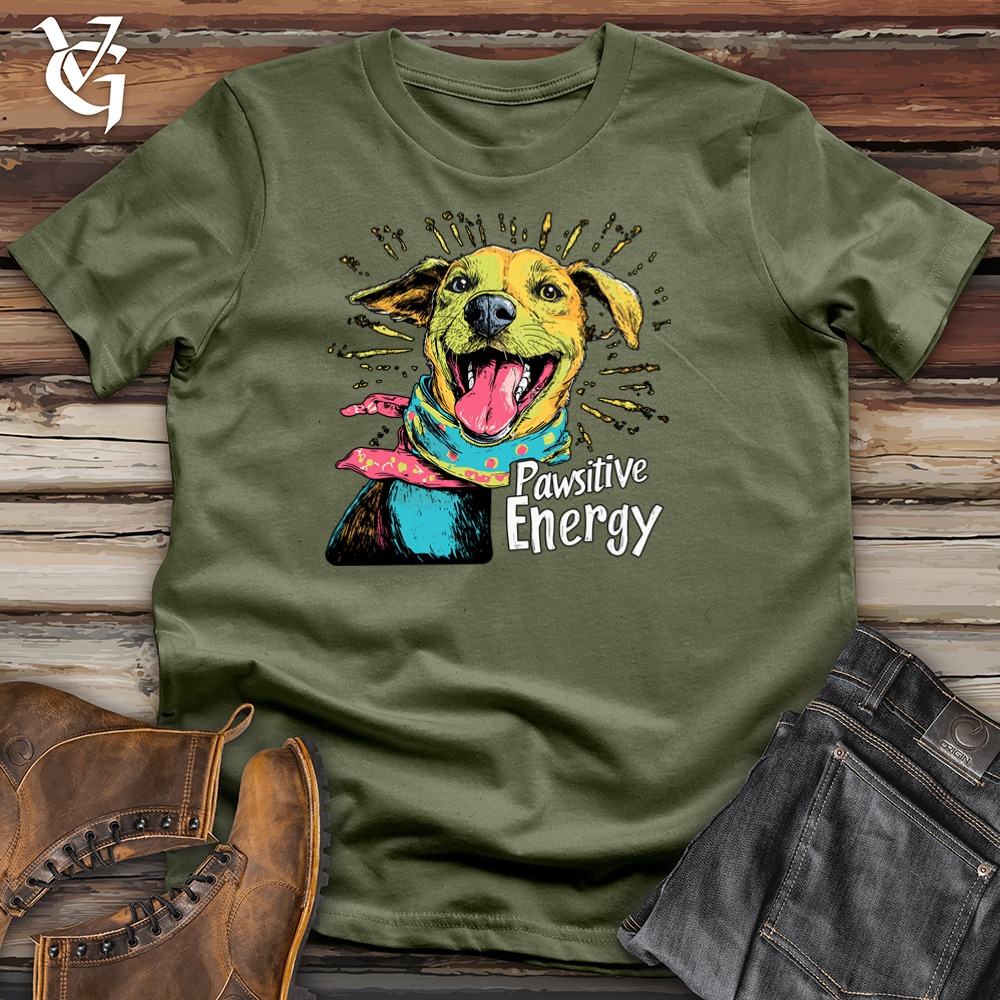 Viking Goods Pawsitive Energy Softstyle Tee Military Green / S