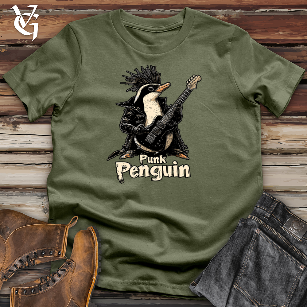 Viking Goods Punk Penguin Softstyle Tee Military Green / S