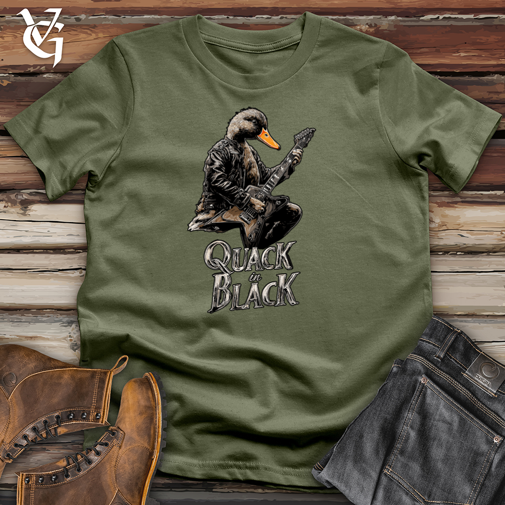 Viking Goods Quack In Black Duck Softstyle Tee Military Green / S
