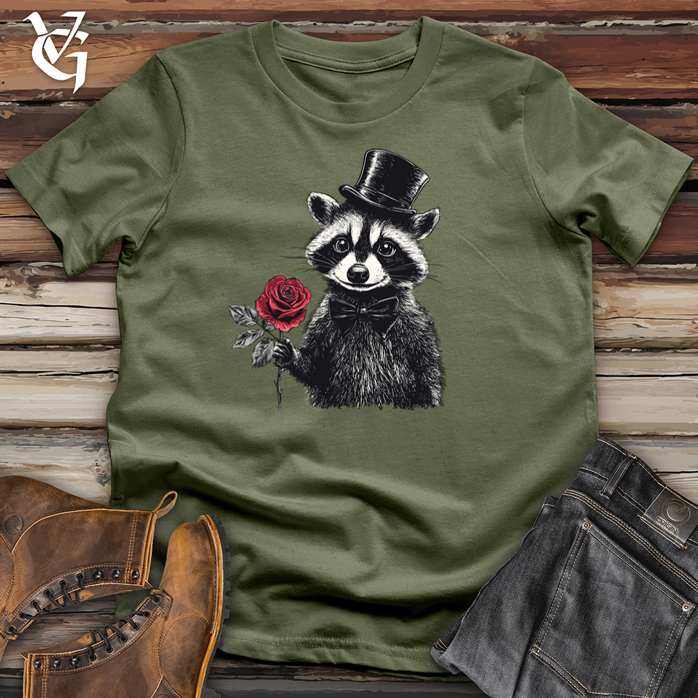 Viking Goods Raccoon Valentine Softstyle Tee Military Green / S