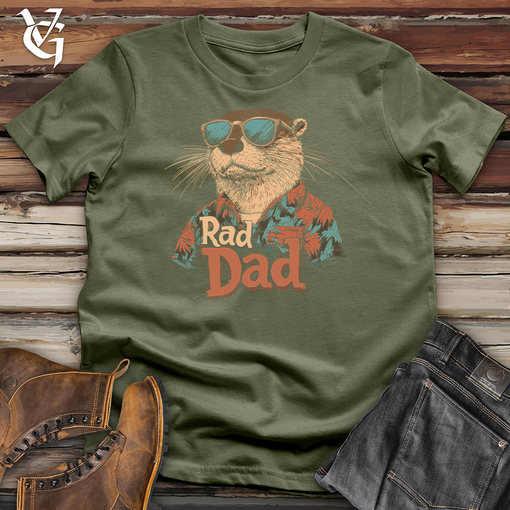 Viking Goods Rad Dad Otter Softstyle Tee Military Green / S