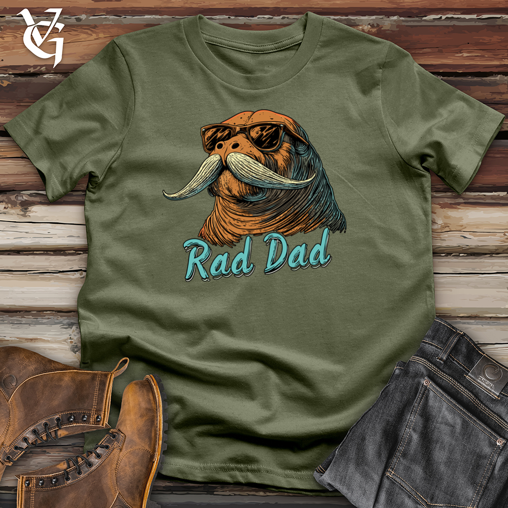 Viking Goods Rad Dad Walrus Softstyle Tee Military Green / S