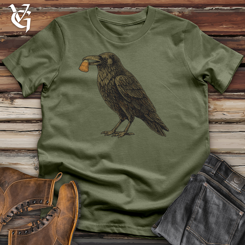 Viking Goods Raven Candy Corn Softstyle Tee Military Green / S