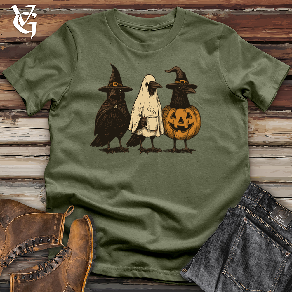 Viking Goods Raven Halloween Squad Softstyle Tee Military Green / S