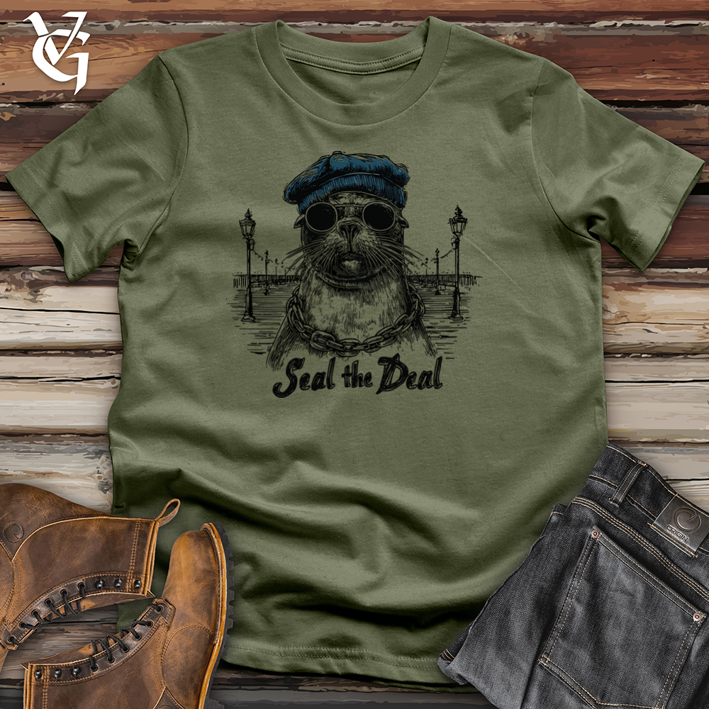 Viking Goods Seal the Deal Seal Softstyle Tee Military Green / S