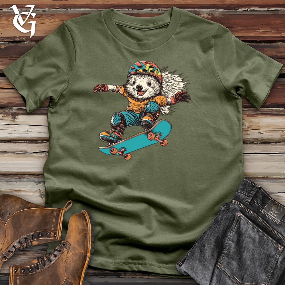 Viking Goods Skateboarding Raccoon Softstyle Tee Military Green / S