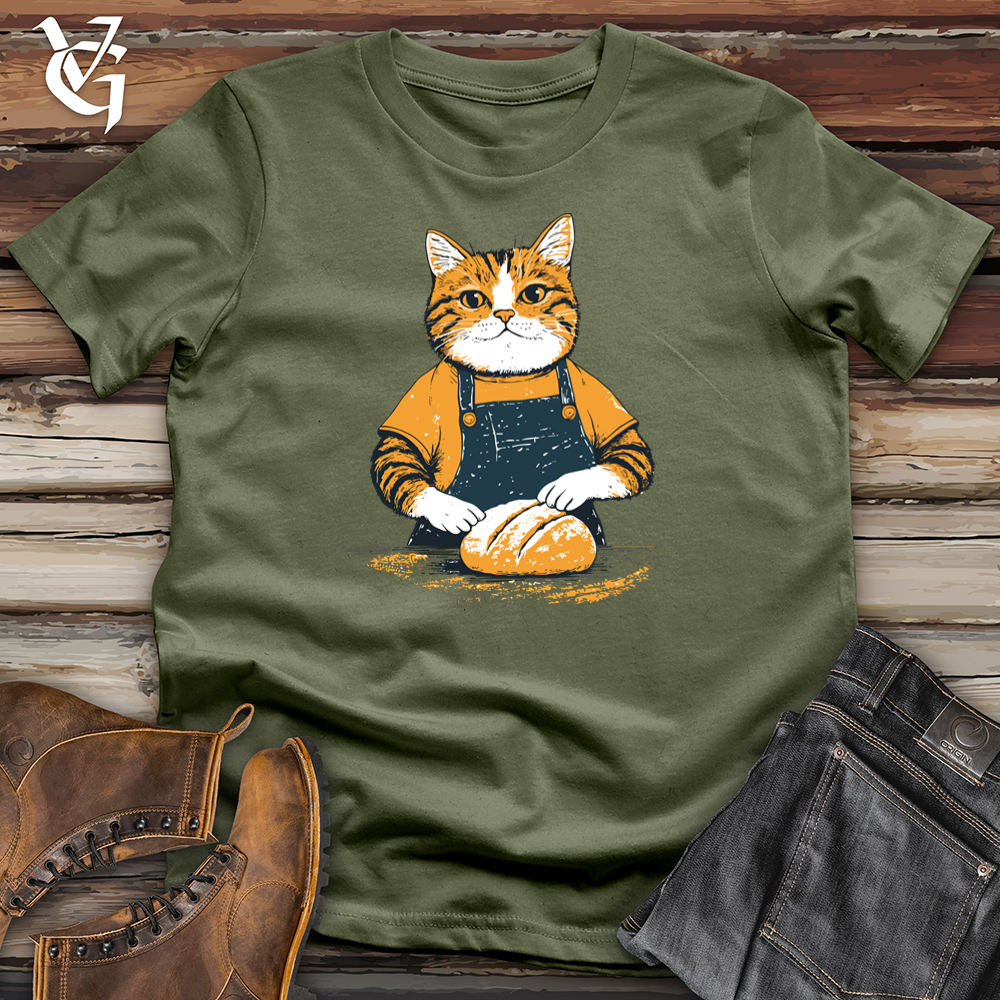 Viking Goods Sourdough Cat Softstyle Tee Military Green / S