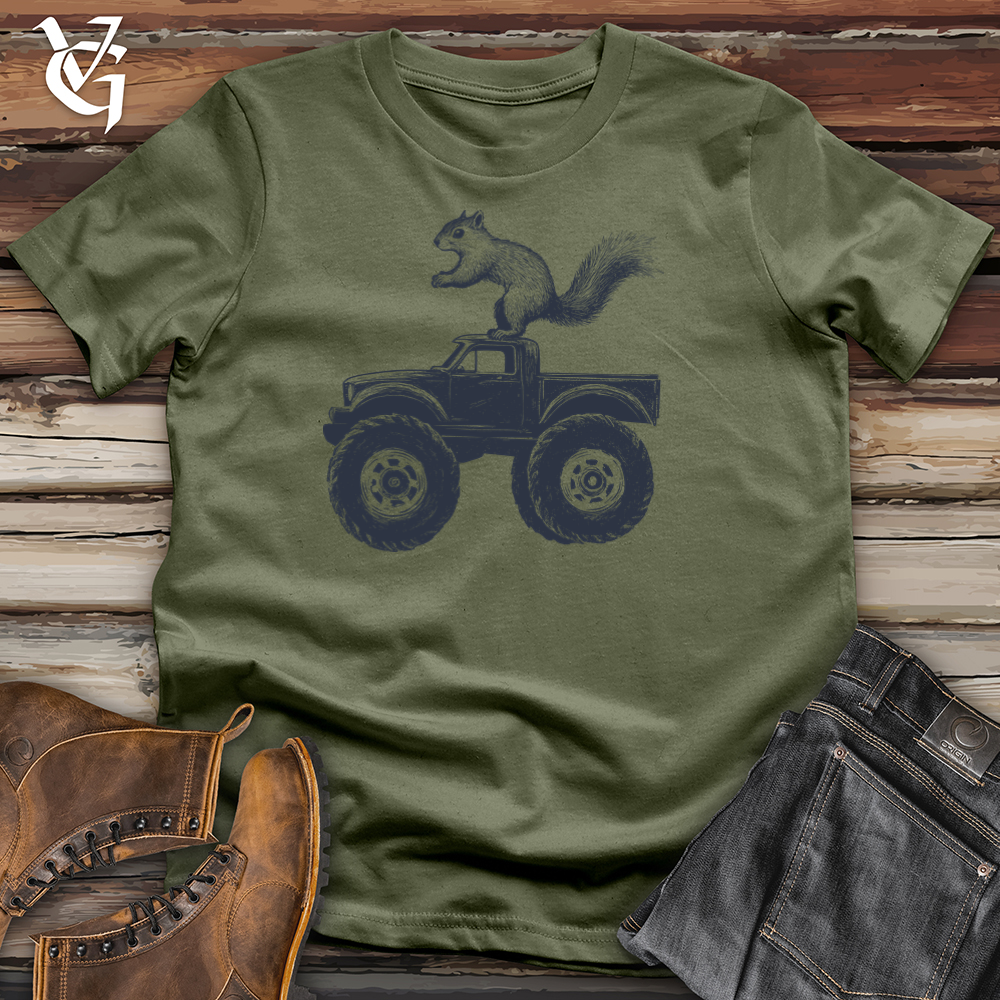 Viking Goods Squirrel Monster Truck Softstyle Tee Military Green / S