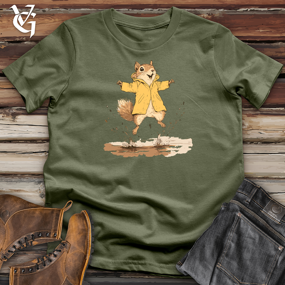 Viking Goods Squirrel Puddles Softstyle Tee Military Green / S