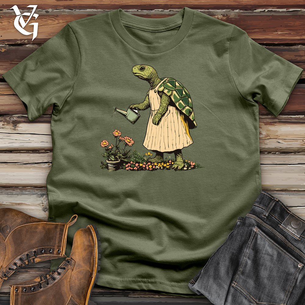 Viking Goods Turtle Gardener Softstyle Tee Military Green / S