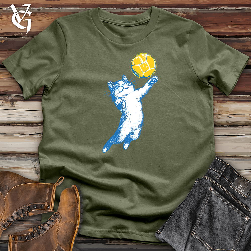 Viking Goods Volleyball Cat Softstyle Tee Military Green / S