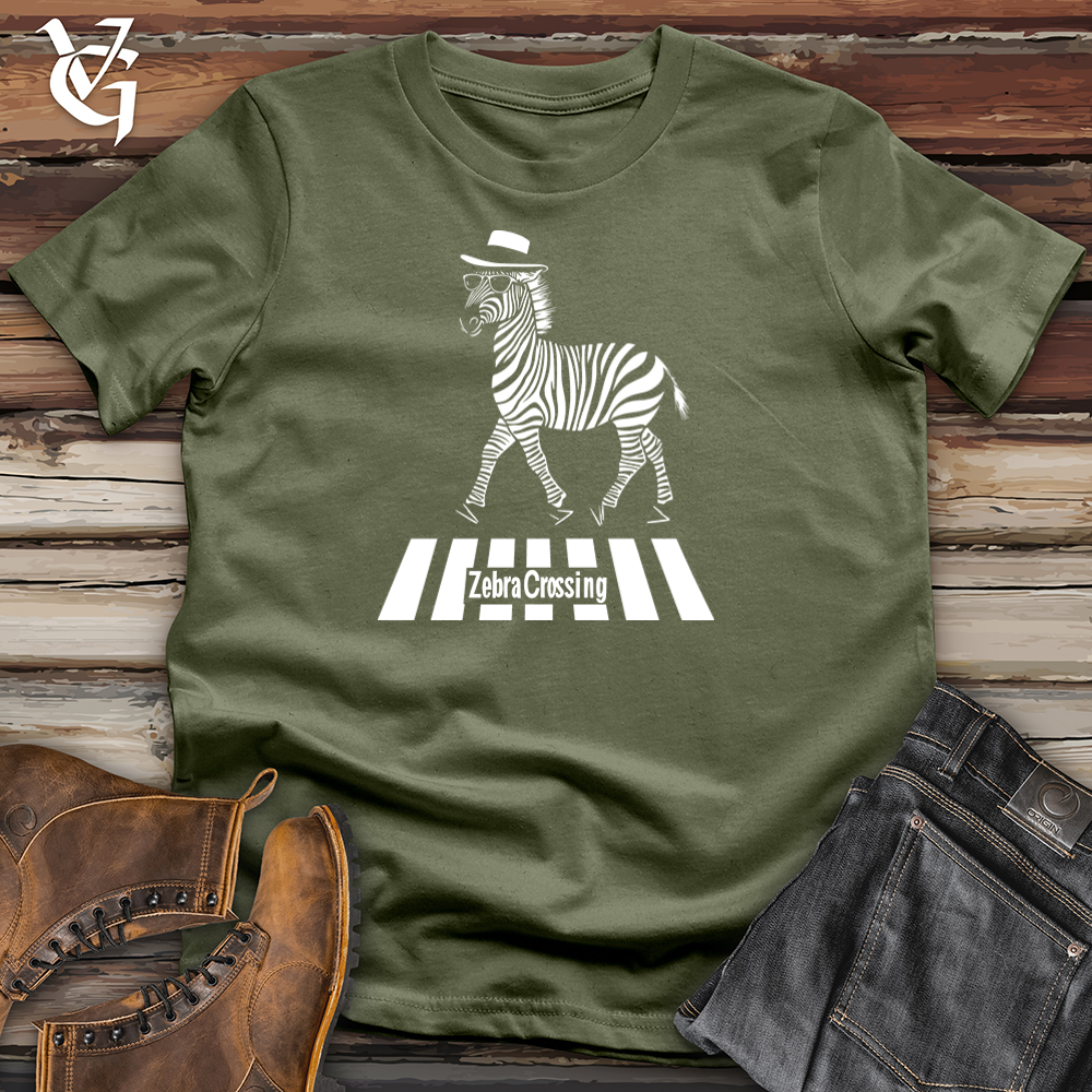 Viking Goods Zebra Crossing Softstyle Tee Military Green / S
