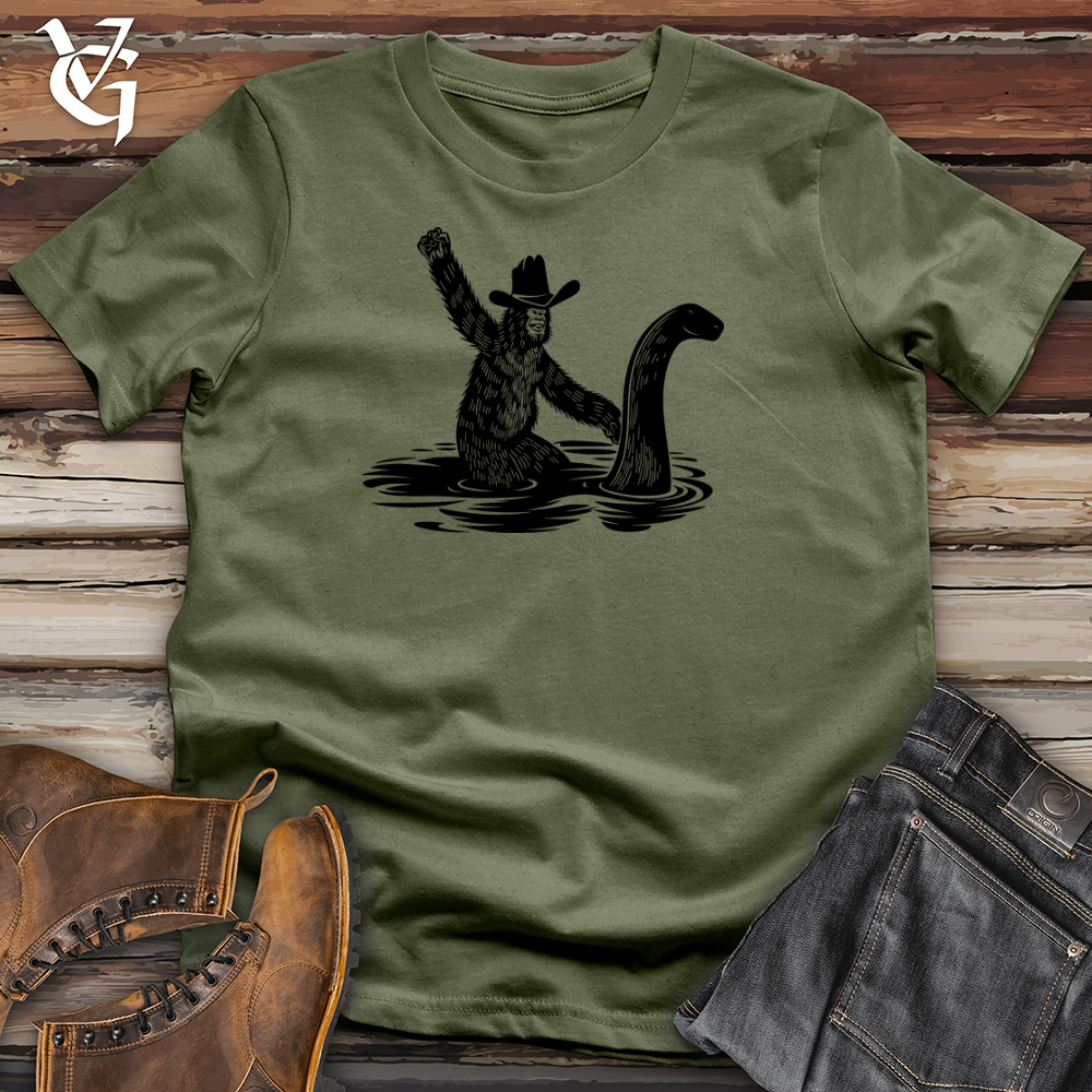 Viking Goods Bigfoot with Hilarious Loch Ness Monster Softstyle Tee Military Green / XS