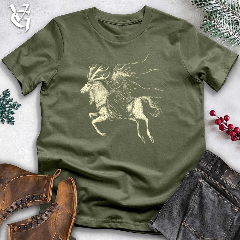 Viking Goods Reindeer Viking Run Softstyle Tee Military Green / XS