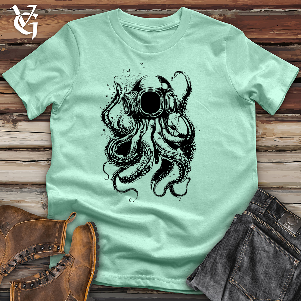 Viking Goods Scuba Octopus Cotton Tee Mint / L