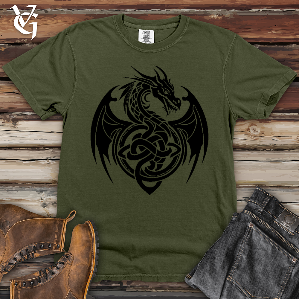 Viking Goods Celtic Rust Dragon Heavy Cotton Comfort Colors Tee Moss / L