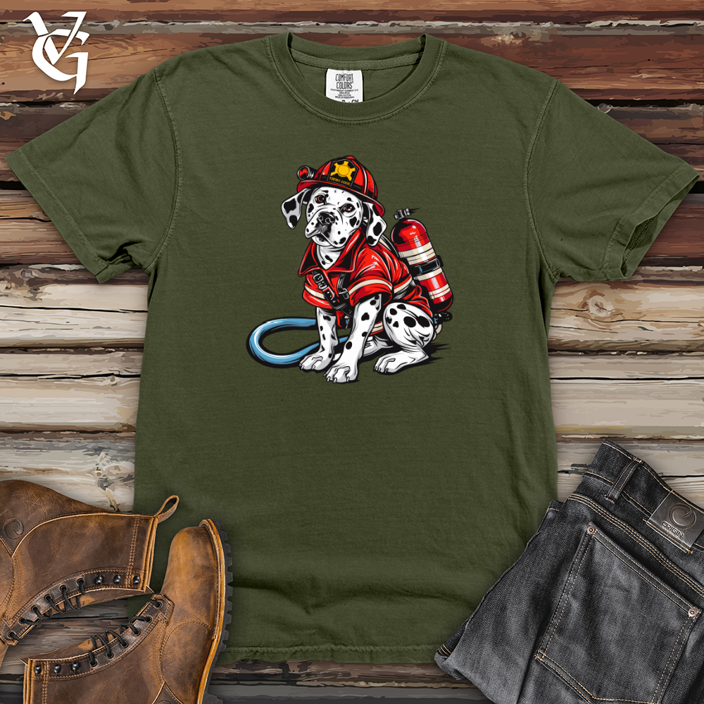 Viking Goods Dalmatian Firefighter Hero Heavy Cotton Comfort Colors Tee Moss / L