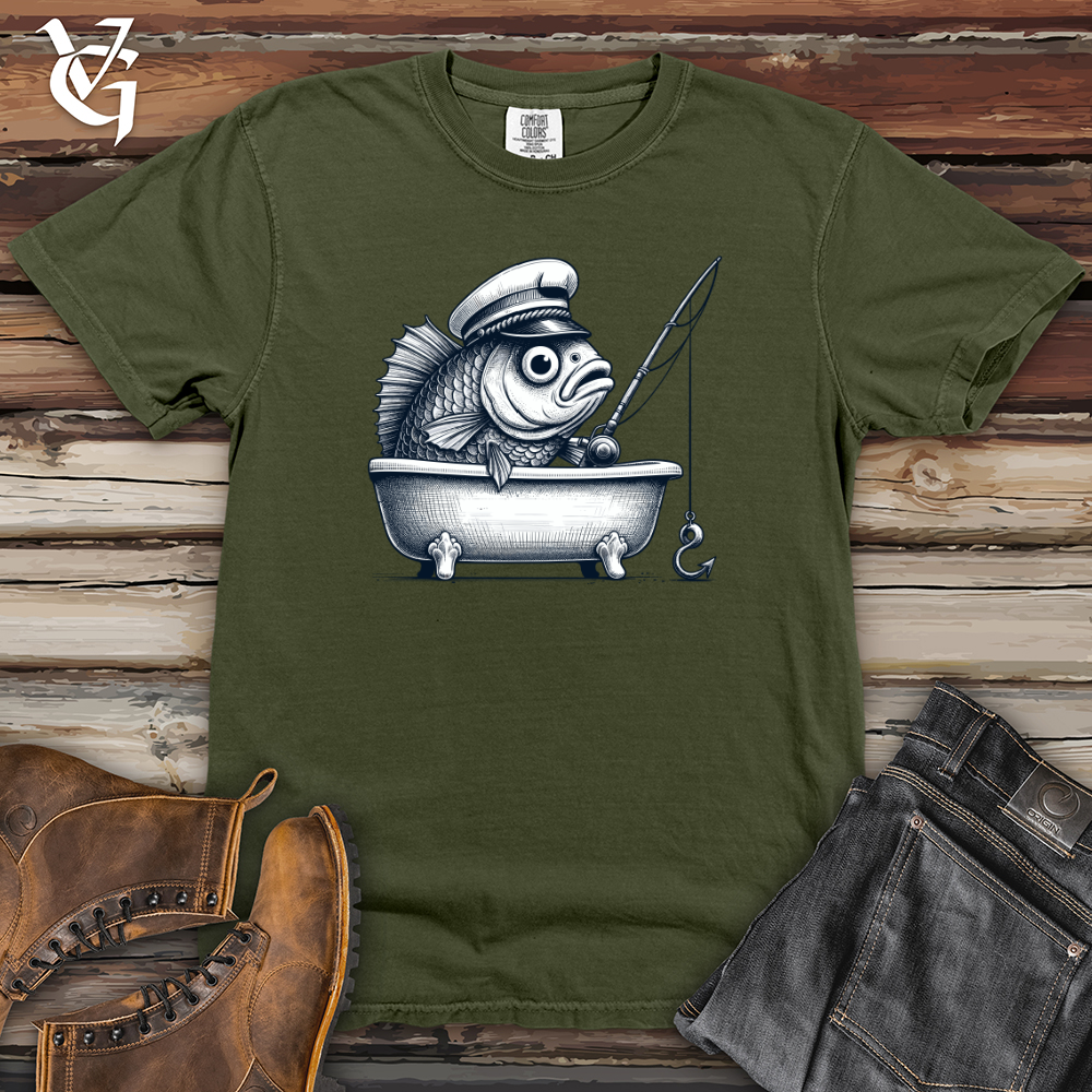 Viking Goods Fish Catching Fish Heavy Cotton Comfort Colors Tee Moss / L