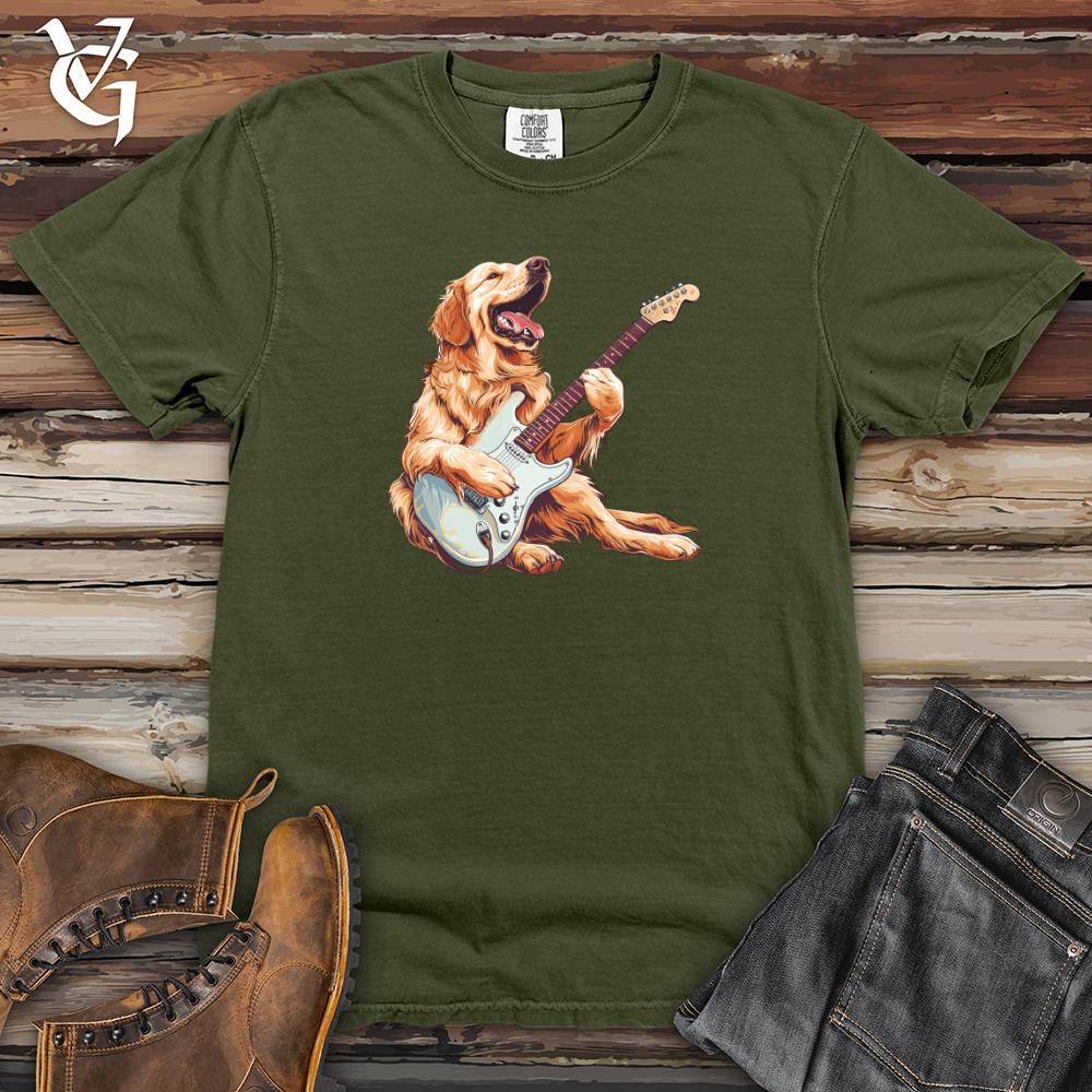 Viking Goods Golden Retriever Rockstar Heavy Cotton Comfort Colors Tee Moss / L
