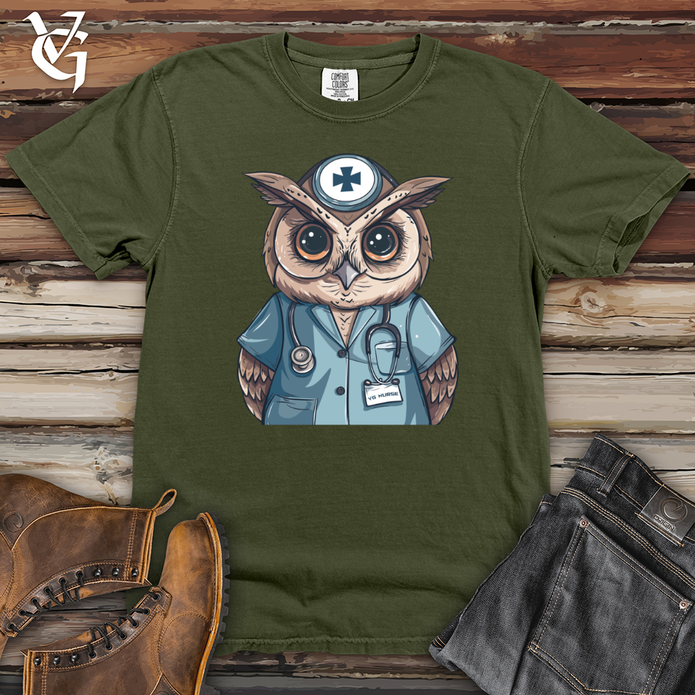 Viking Goods Healing Hoot Guardian Heavy Cotton Comfort Colors Tee Moss / L