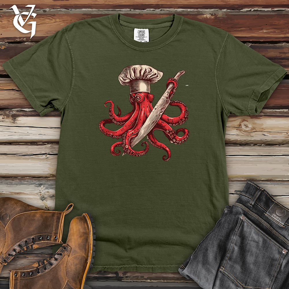 Viking Goods Octopus Dangerous Chef Heavy Cotton Comfort Colors Tee Moss / L