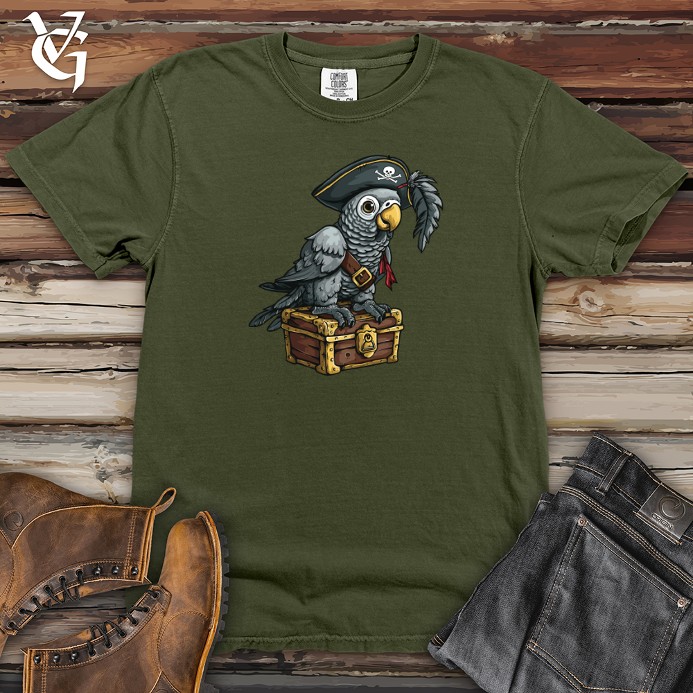 Viking Goods Parrot Pirate Loot Heavy Cotton Comfort Colors Tee Moss / L