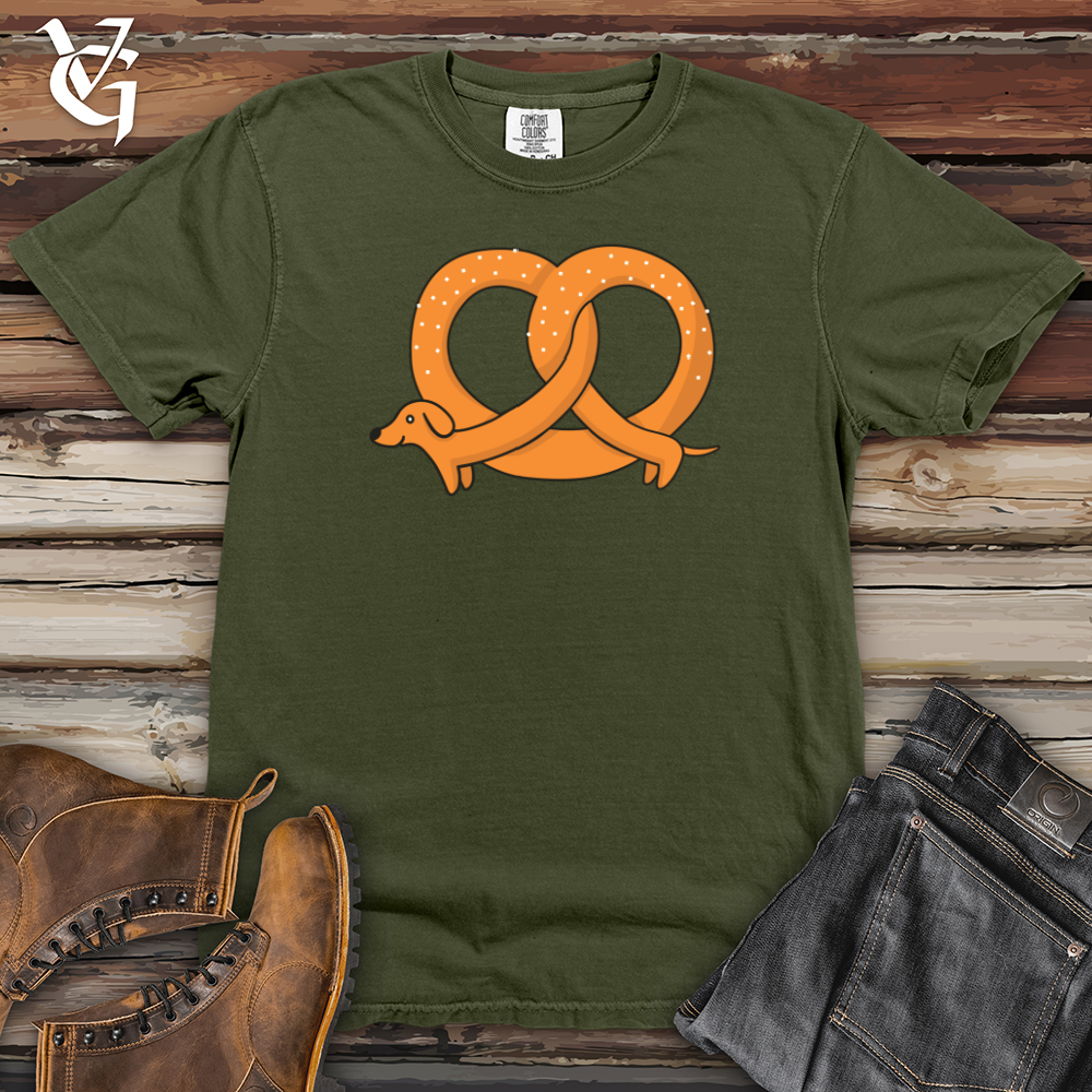 Viking Goods Pretzel Dog Heavy Cotton Comfort Colors Tee Moss / L