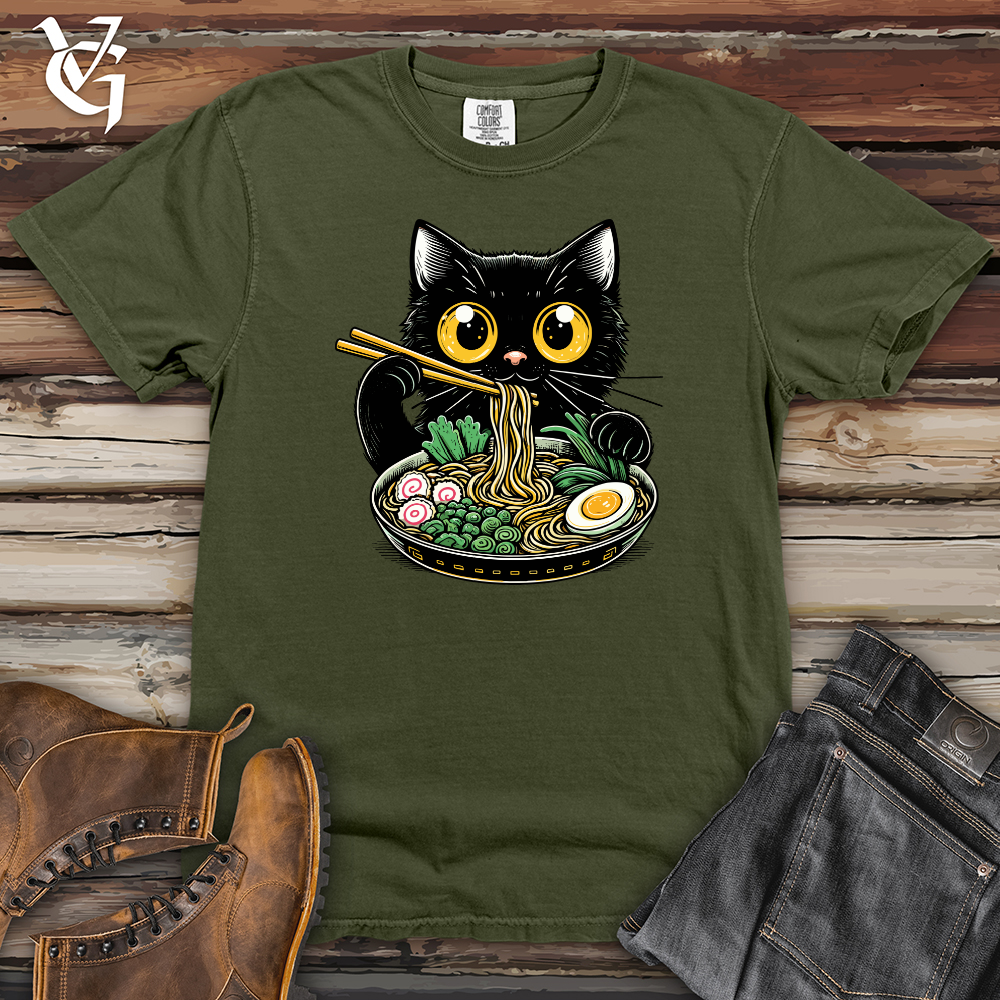 Viking Goods Ramen Cat Heavy Cotton Comfort Colors Tee Moss / L