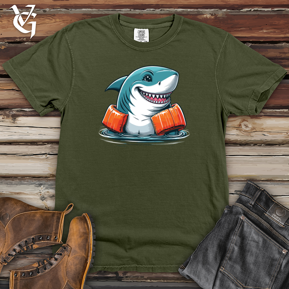 Viking Goods Shark Floaties Heavy Cotton Comfort Colors Tee Moss / L