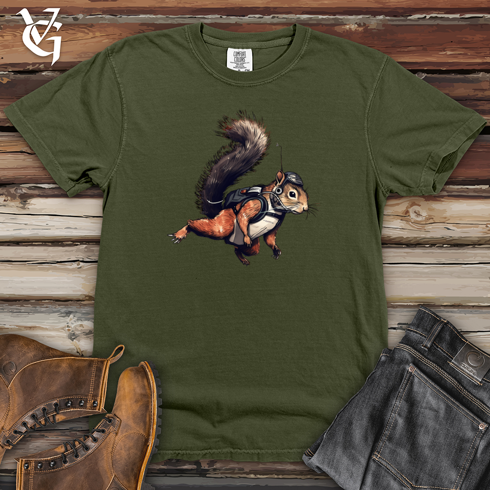 Viking Goods Skydiving Squirrel Heavy Cotton Comfort Colors Tee Moss / L