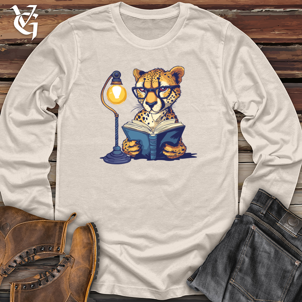 Viking Goods Cheetah Bookworm Study Long Sleeve Natural / L