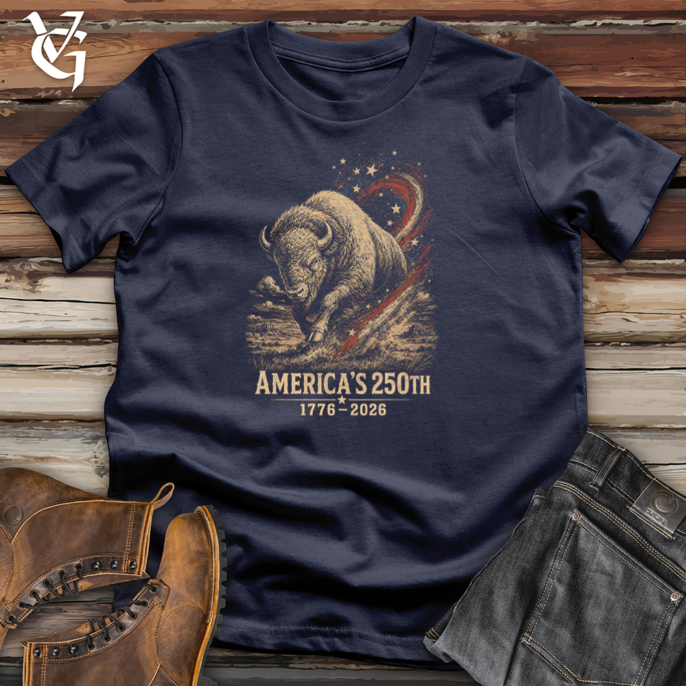 Viking Goods American Bison Softstyle Tee Navy / L