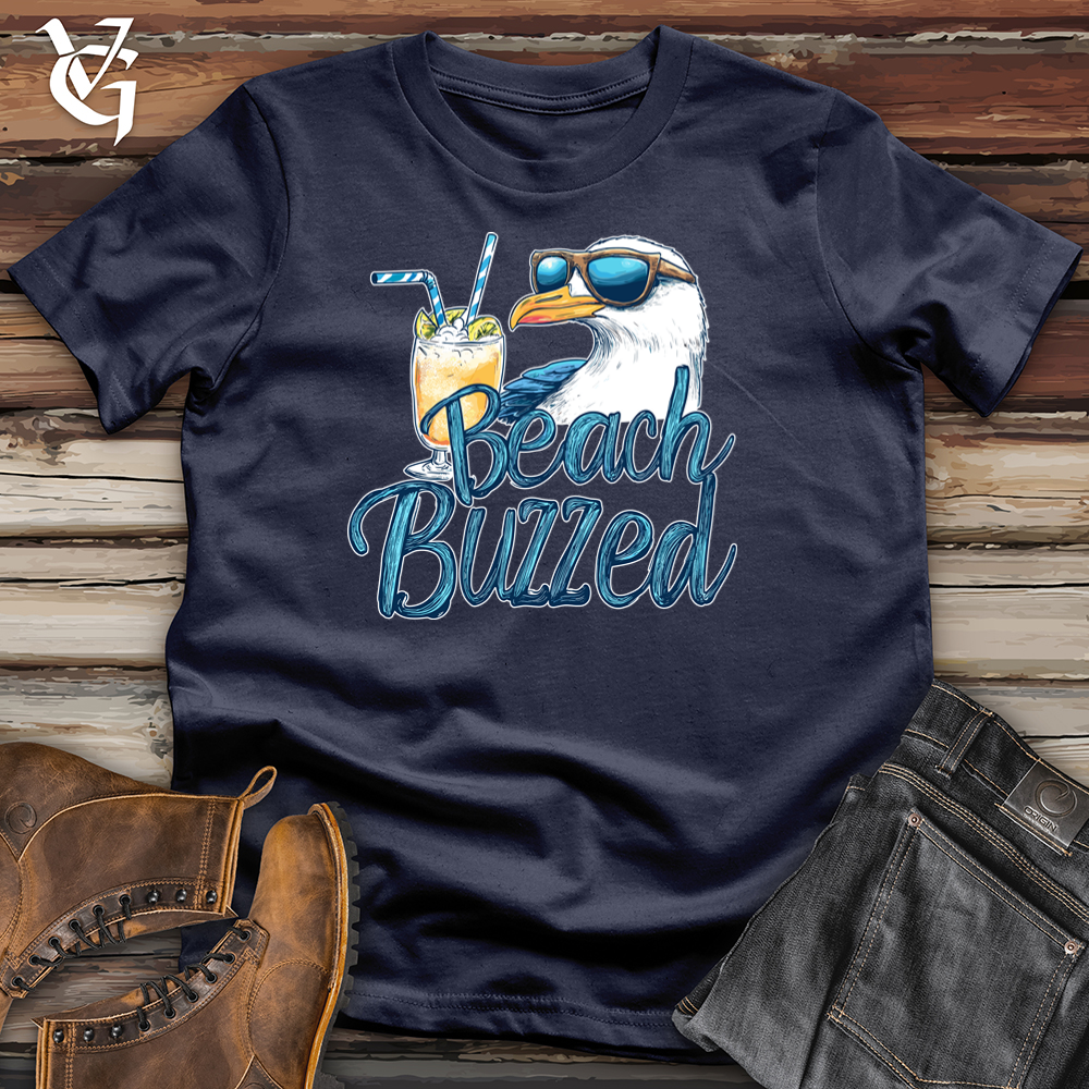 Viking Goods Beach Buzzed Gull Softstyle Tee Navy / L